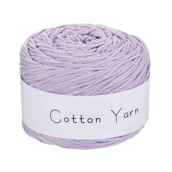 1 Skein Cotton Yarn 100% Cotton Worsted Weight Yarn for Hand Knitting Crafts Yarn for Crocheting Each of 100g/3.53oz(Per Skein 150m/164 Yard)/Pink Purple