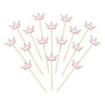 thumbnail image 1 of Uxcell Crown Cupcake Toppers Glittery Princess Cake Toppers Mini Cupcake Picks, Fit for Birthday Party Cake Rose Gold, 1 of 7