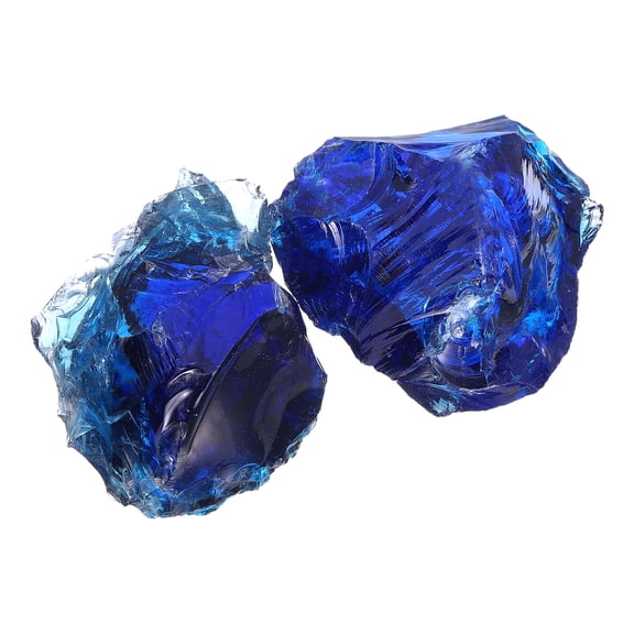Uxcell Crushed Glass, 5-8mm High Luster Crushed Glass Broken Glass, Lake Blue