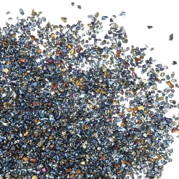 Uxcell Crushed Glass Glitters Colorful Irregular Glass Chips Chunky AB Color