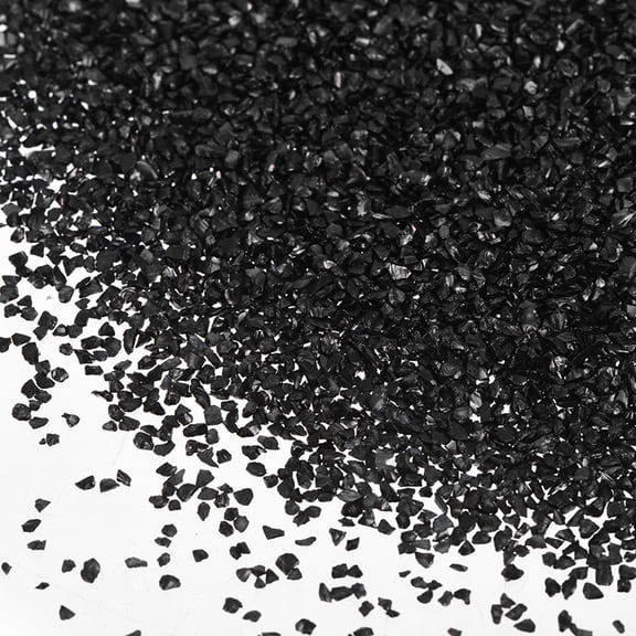 Uxcell Crushed Glass for Resin Art, 150g Small Irregular Metallic Chunky Chips Small Broken Crushed Glass Glitter Pieces for Crafts DIY Vase Filler Jewelry Making Decor, Black