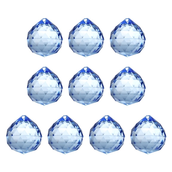Uxcell Crystal Ball Prisms, Sun Catcher Hanging Prism Sun Catcher Pendant 18mm / 0.71Inch & 10 Pack & Light Blue-Fitting for (Outdoor/Indoor/Windows/DIY Decor/Feng Shui/Chandelier)