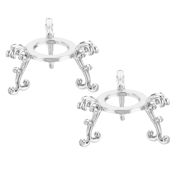 Uxcell Crystal Ball Stand, 2 Pack Sphere Display Stand Photography Props for 40 to 60mm Crystal Balls, Silver