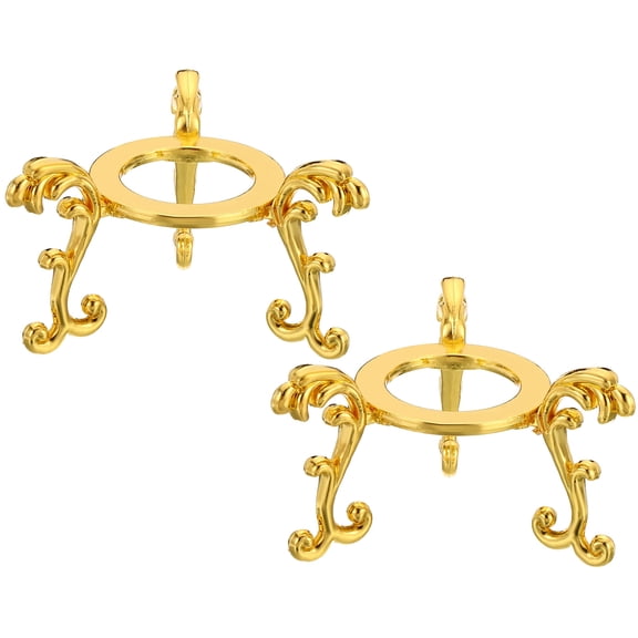 Uxcell Crystal Ball Stand, 2 Pack Sphere Display Stand Photography Props for 80 to 100mm Crystal Balls, Golden
