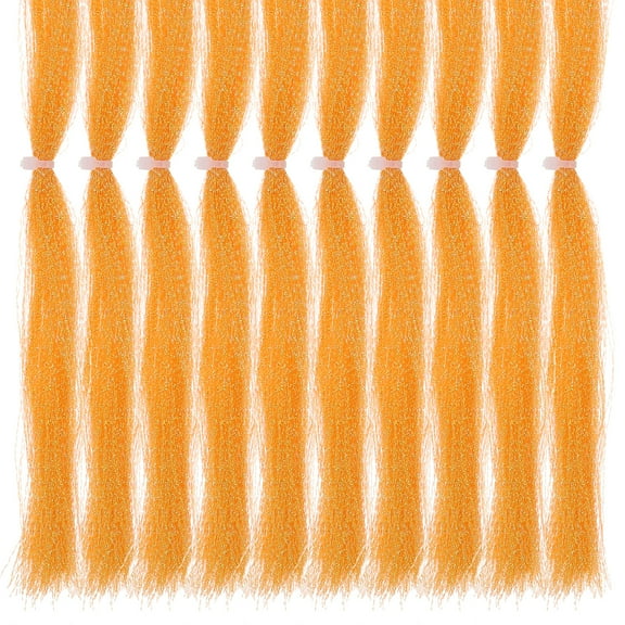 Uxcell Crystal Flash Fly Fishing Line, Sparkle Fly Tying Material Kit Holographic Dry Flies Thread Supplies Orange