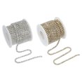 thumbnail image 1 of Uxcell Crystal Rhinestone Close Chain Trim, Crystal Claw Cup Chain Trim String for Sewing Craft White-Silver, 1 of 7
