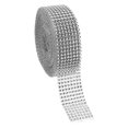 Mesh Silver Ribon Uxcell Crystal Rhinestones Mesh Ribbon, Diamond Ribbon Bling Wrap ...