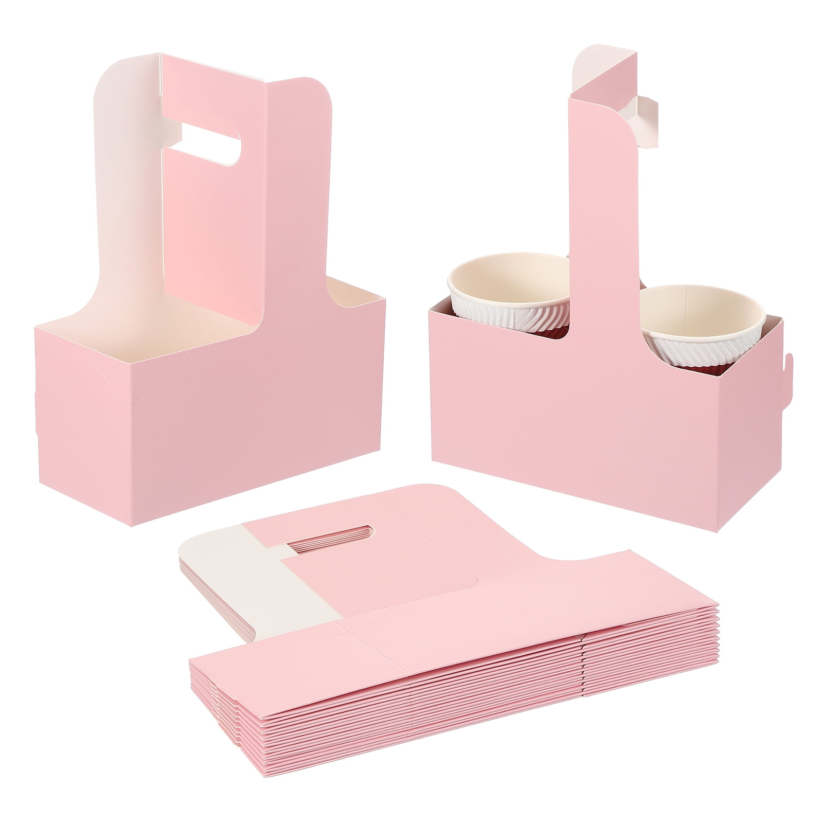 Uxcell Cup Carrier with Handle, Kraft Paperboard to Go Coffee Cup ...
