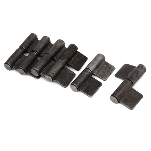 Uxcell Cupboard Furniture Door Metal 360 Degree Welding Flag Hinge Gray 3 inch 6Pcs