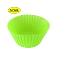 thumbnail image 1 of Uxcell Cupcake Liners Reusable Baking Cups Nonstick Silicone Green 5pcs, 1 of 5