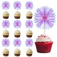 thumbnail image 1 of Firework Cupcake Toppers 50 Pcs Sparkle Tinsel Cupcake Picks Birthday Party Graduation Wedding Foil Decor Cocktail Food Fruit Toothpicks Christmas Rose Red, 1 of 7