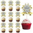 thumbnail image 1 of Uxcell Cupcake Toppers, 50 Pcs Sparkle Tinsel Star Cupcake Picks Birthday Party Graduation Wedding Foil Decor Cocktail Food, 1 of 7