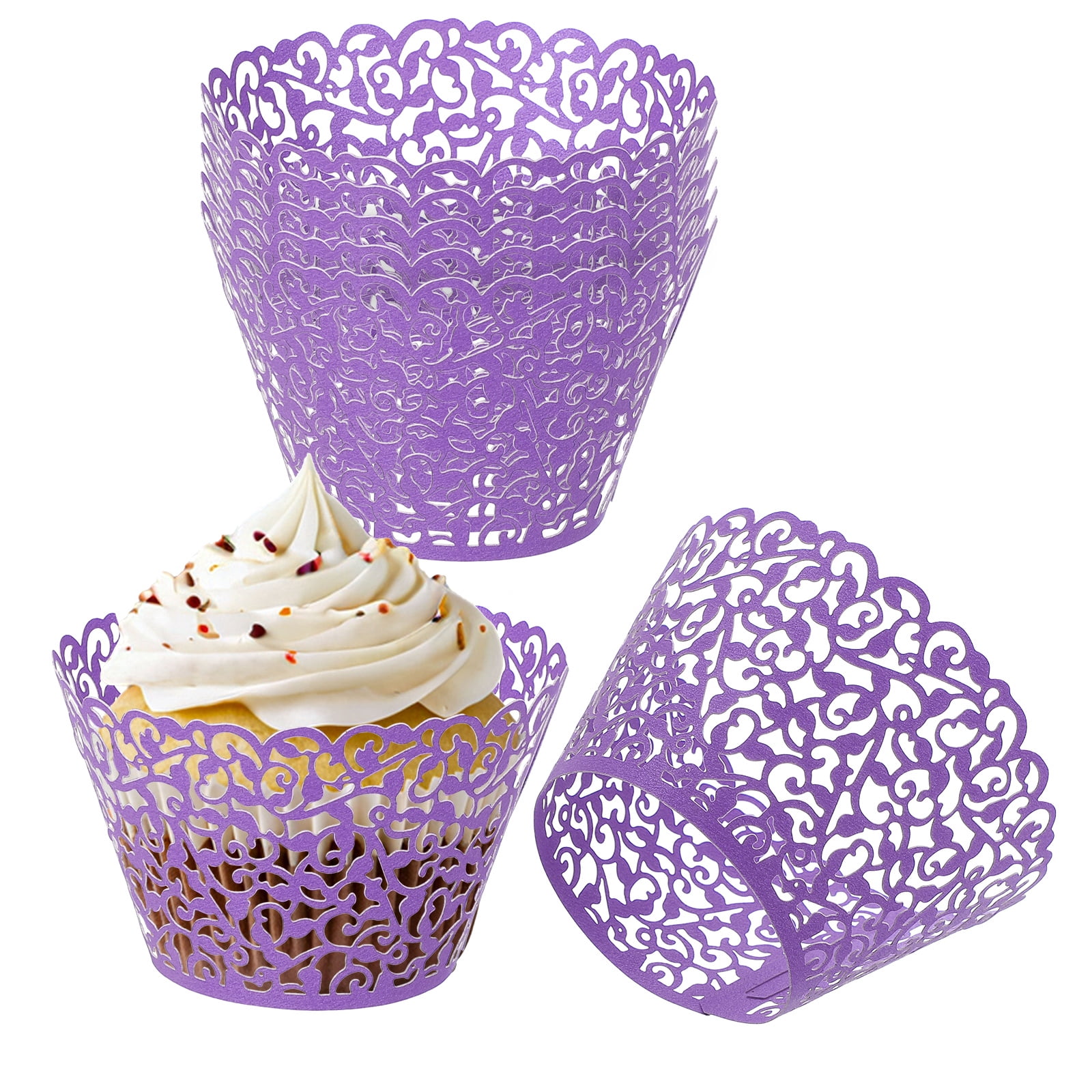 Uxcell Cupcake Wrappers Paper, 50 Pack Baking Cups Standard Vine ...