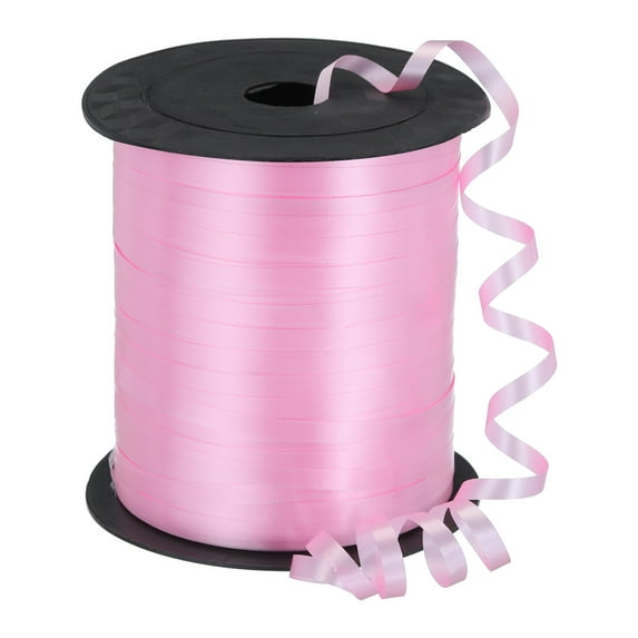 Uxcell 250 Yards Curling Ribbon Crimped Balloon String Metallic 3/16" for Party Decoration Gift Wrapping Art Crafts Pink