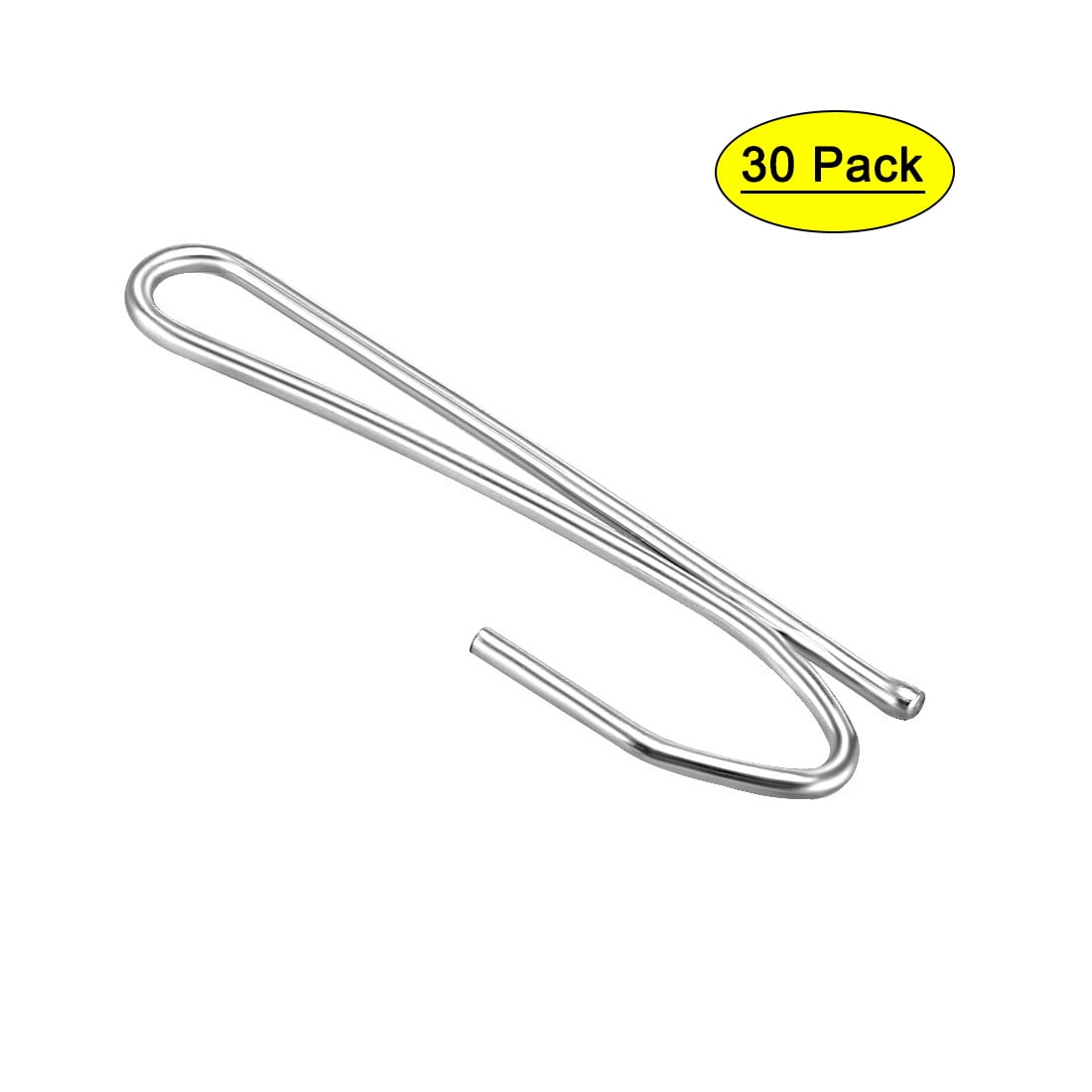 30pc Stainless Steel Curtain Pleat Hooks,Drapery Hook and Pin for Pleated Drapes 4 Prongs Pinch Pleat Hook Clips,Traverse Pleater 4 End Curtain