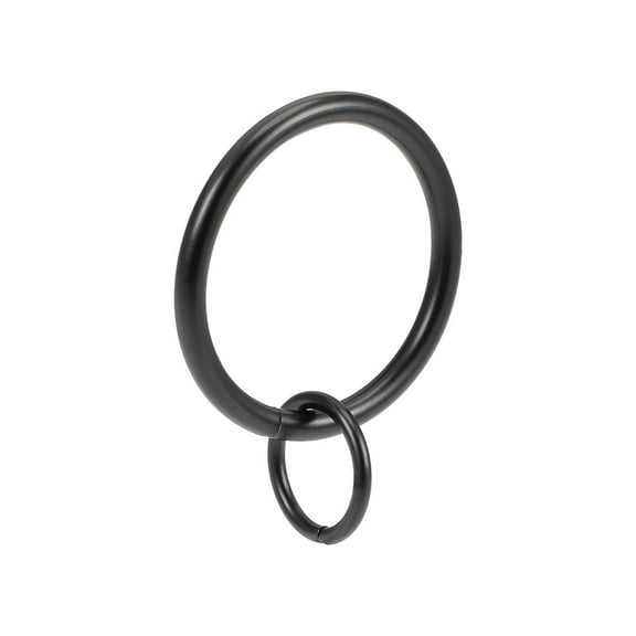 Uxcell Curtain Ring Metal 1.26 inch Inner Dia Drapery Ring for Curtain Rods Black 7 Pcs