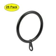 thumbnail image 1 of Uxcell Curtain Rings Metal 38mm Inner Dia for Curtain Rods Black 28 Pack, 1 of 5