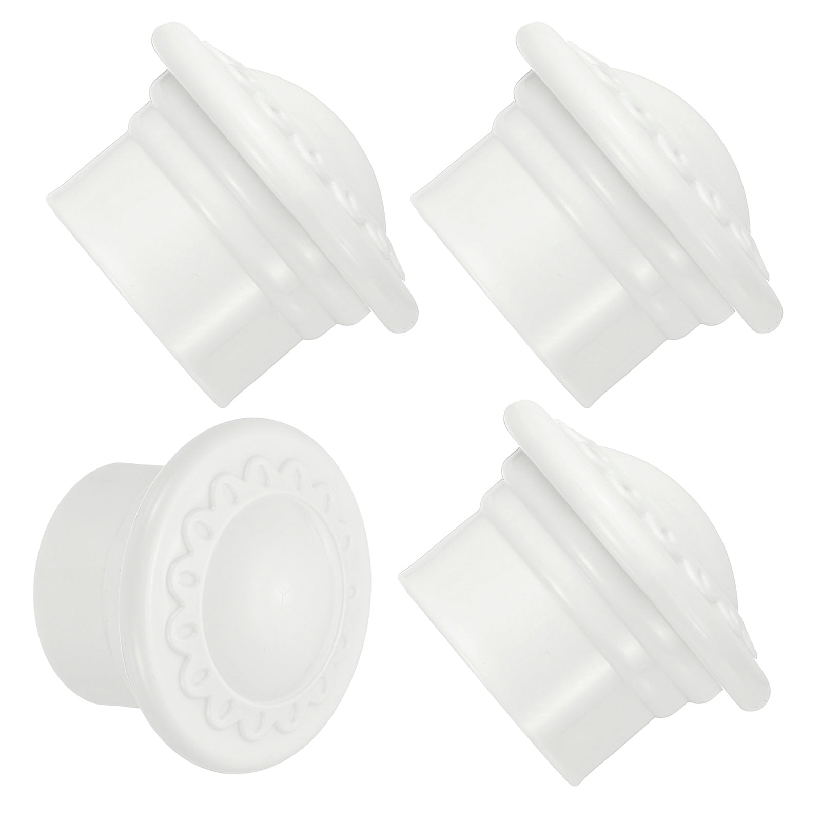 Uxcell Curtain Rod Ends, 4Pcs Plastic Drapery Rail Pole Head Cap for ...