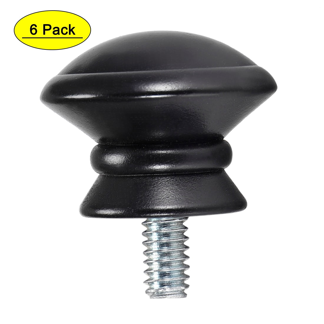 Uxcell Curtain Rod End Caps, Plastic, 1/420 UNC Thread Dia 1.38x1.22