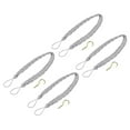 thumbnail image 1 of Uxcell Curtain Tiebacks Braided Drapery Holdbacks Holder Decorative Rope Tie Back with Metal Hooks Silver 4Pcs, 1 of 6