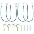 thumbnail image 1 of Uxcell Curtain Tiebacks Ropes, 4 Pack Braided Curtain Tie Backs with Screw Hooks & Bolts, Lake Blue, 1 of 6