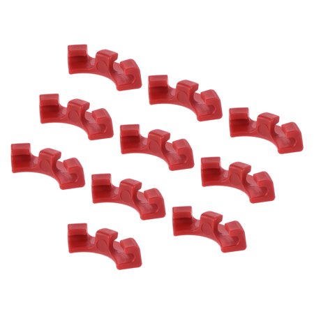 Uxcell Curved Plant Bending Clip Fixing Branch Shape Buckle Red 18 Pack