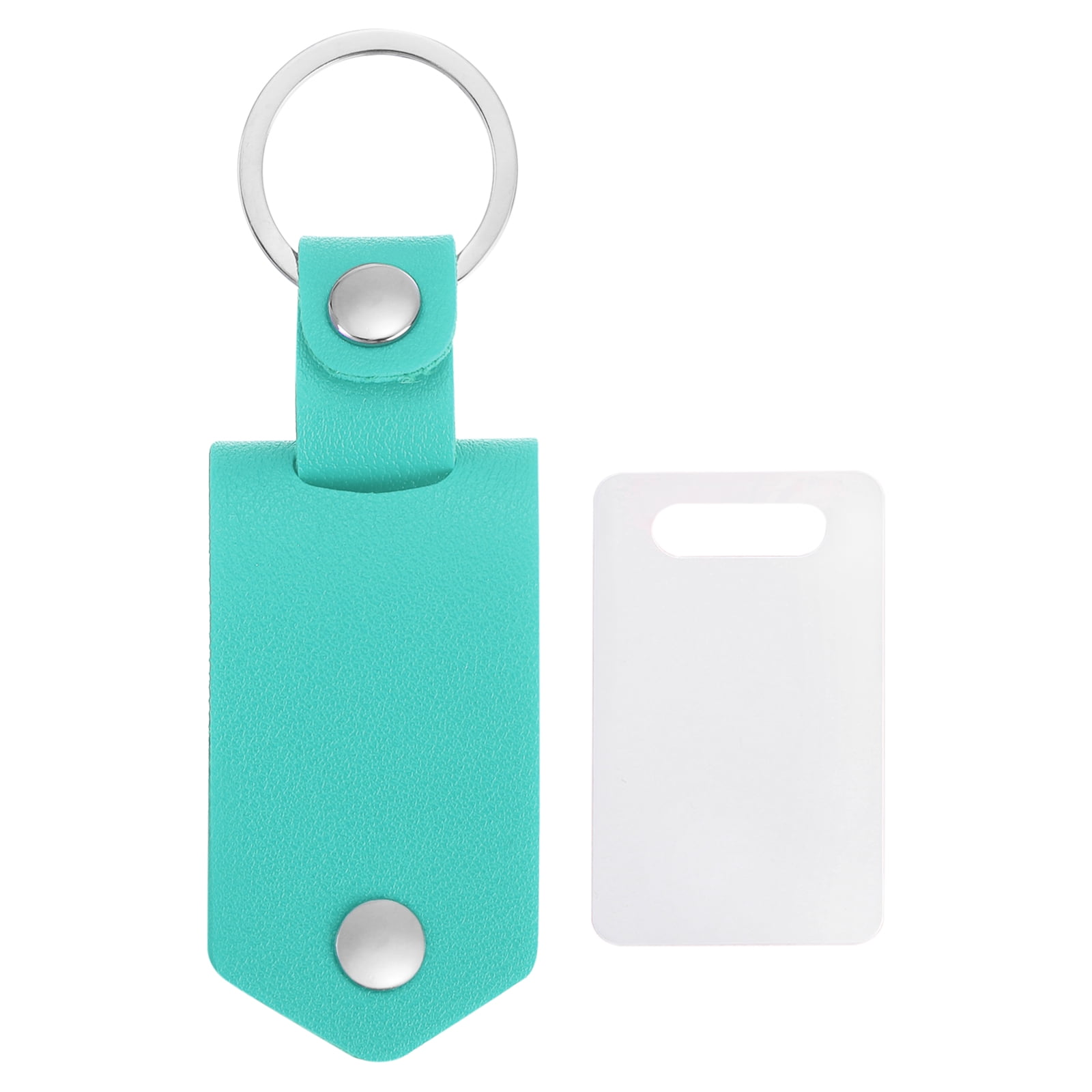Custom Leather Photo Keychain - Personalized Double Sided Picture & Name Keychain Gift | DIY Aluminum Photo Print
