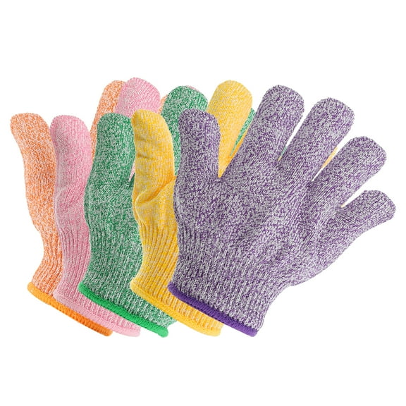 Uxcell Cut Resistant Gloves Level 5 Protection Anti Cutting Gloves Cut Proof Gloves for Kitchen Carving Working Multicolor (X-Small)
