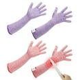thumbnail image 1 of Uxcell Cut Resistant Sleeves with Gloves, Arm Protection Sleeve HPPE Gardening Sleeves for Work Kitchen Welding Farming Purple, Red 20 Inch, 1 of 7