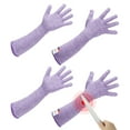 thumbnail image 1 of Uxcell Cut Resistant Sleeves with Gloves, Arm Protection Sleeve HPPE for Kitchen, Welding, Farming Purple 17 Inch, 1 of 7