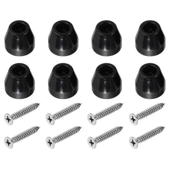 Uxcell Cutting Board Feet, 8 Pack Feet Bumpers Non Slip Bumper Pads with Stainless Steel Screws (0.29"Wx0.98"H)