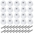 thumbnail image 1 of Uxcell Cutting Board Feet Non Slip Rubber Feet Bumpers with Screws 12 Set 0.98"x0.47", White, 1 of 6