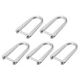 thumbnail image 1 of Uxcell D-Rings Screw in Shackle, 5 pack 45mm Horseshoe U Shape D Ring for Bag DIY, Silver, 1 of 5