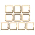 thumbnail image 1 of Uxcell Square Shaped Spring Snap Keychain Clip, 10 Pcs Metal Trigger Keychain Hook Clip for Purses Wallet Belts Light Gold 27mm, 1 of 7