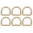 thumbnail image 1 of Uxcell D Shaped Spring Snap Keychain Clip, 10 Pcs Metal Trigger Keychain Hook for Purses Wallet Belts Light Gold 27 mm, 1 of 7