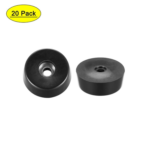 Uxcell D25x23xH9mm Rubber Feet Bumper Pads, Black 20 Count