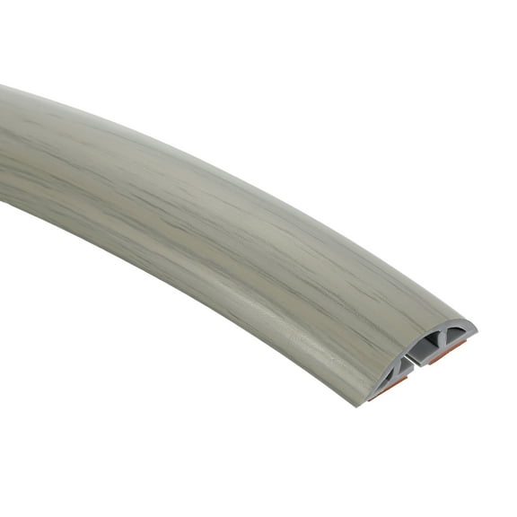 Uxcell D30 3.3ft Floor Cord Cover, Cord Cover Floor, Wire Cover, Wood Grey
