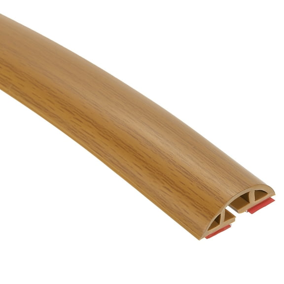 Uxcell D30 3.3ft Floor Cord Cover, Cord Cover Floor, Wire Cover, Wood Yellow