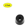 thumbnail image 1 of Uxcell 4pcs Rubber Feet Bumpers Pads with a metal washer Black 33x27x33mm, 1 of 5