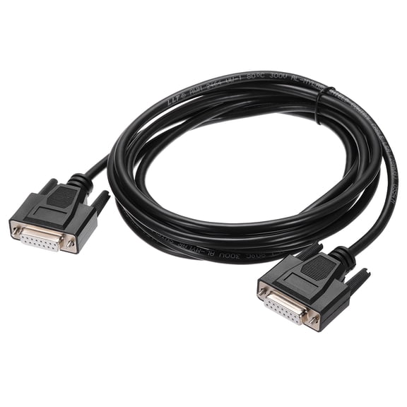Uxcell DB15 Serial Cable, 28AWG Aluminium Foil Shielded DB15 Female to Female Straight Through Serial Cable for Data Communication, 9.8 ft