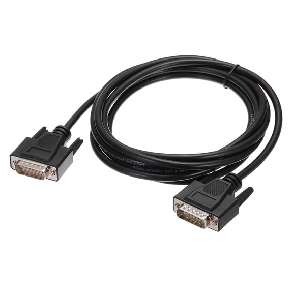 Uxcell DB15 Serial Cable, 28AWG Aluminium Foil Shielded DB15 Male to Male Straight Through Serial Cable for Data Communication, 9.8 ft