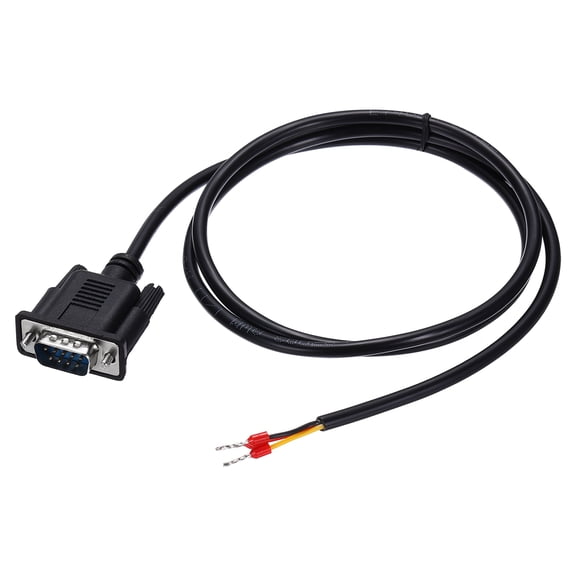 Uxcell DB9 RS232 Serial Cable, 22AWG DB9 Male to Bare Wire Open End with 3 Wiring Terminals, DB9 232-235 Extension Cable for Data Communication, Black 3.3 ft