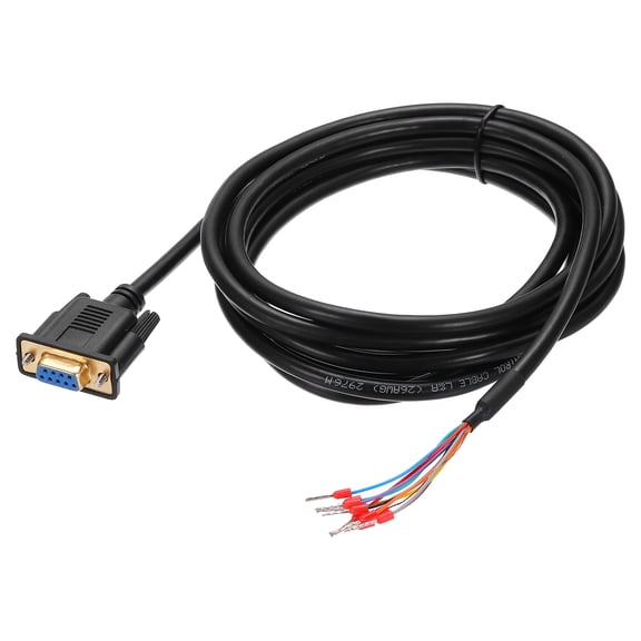 Uxcell DB9 RS232 Serial Cable, 26AWG DB9 Female to Bare Wire Cable with 9 Wiring Terminals, RS232 Extension Double Shielded Cable 9.8 ft