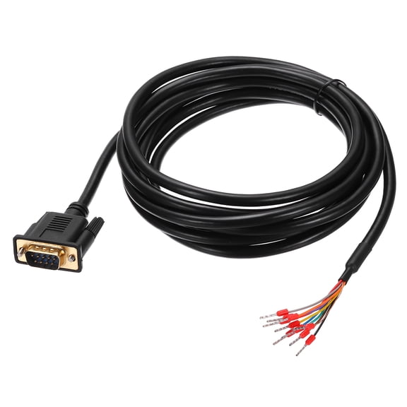 Uxcell DB9 RS232 Serial Cable, 26AWG DB9 Male to Bare Wire Cable with 9 Wiring Terminals, RS232 Extension Double Shielded Cable 9.8 ft