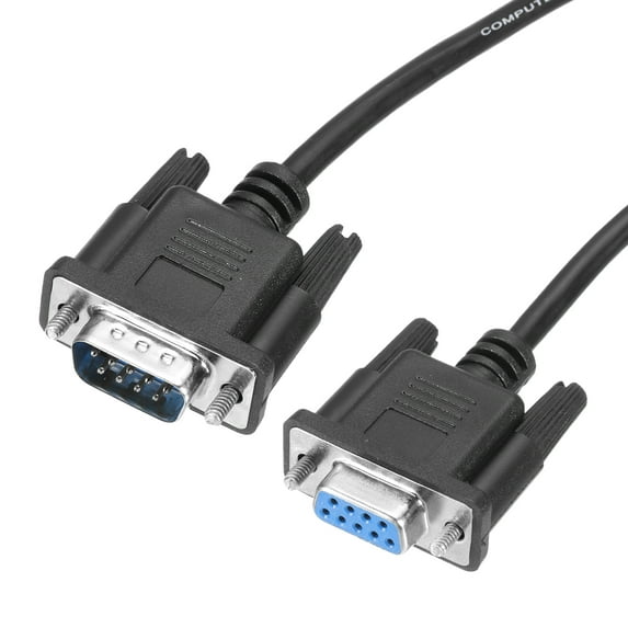 Uxcell DB9 RS232 Serial Cable, Straight Through RS-232 9 Pin Extension Cable for Data Communication 3.3 ft Male to Female