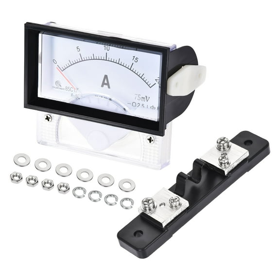 Uxcell DC 0-20A 85C17 Analog Current Panel Meter with 75mV Shunt
