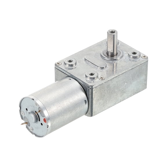 Uxcell DC 12V 2RPM Worm Geared Motor 6mm D Shaft High Torque Reduction Electric Motor