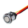 thumbnail image 1 of Uxcell DC 12V Touch Dimmer Switch With White  Light 16mm Diameter Snap-in Mount Silver Tone, 1 of 5