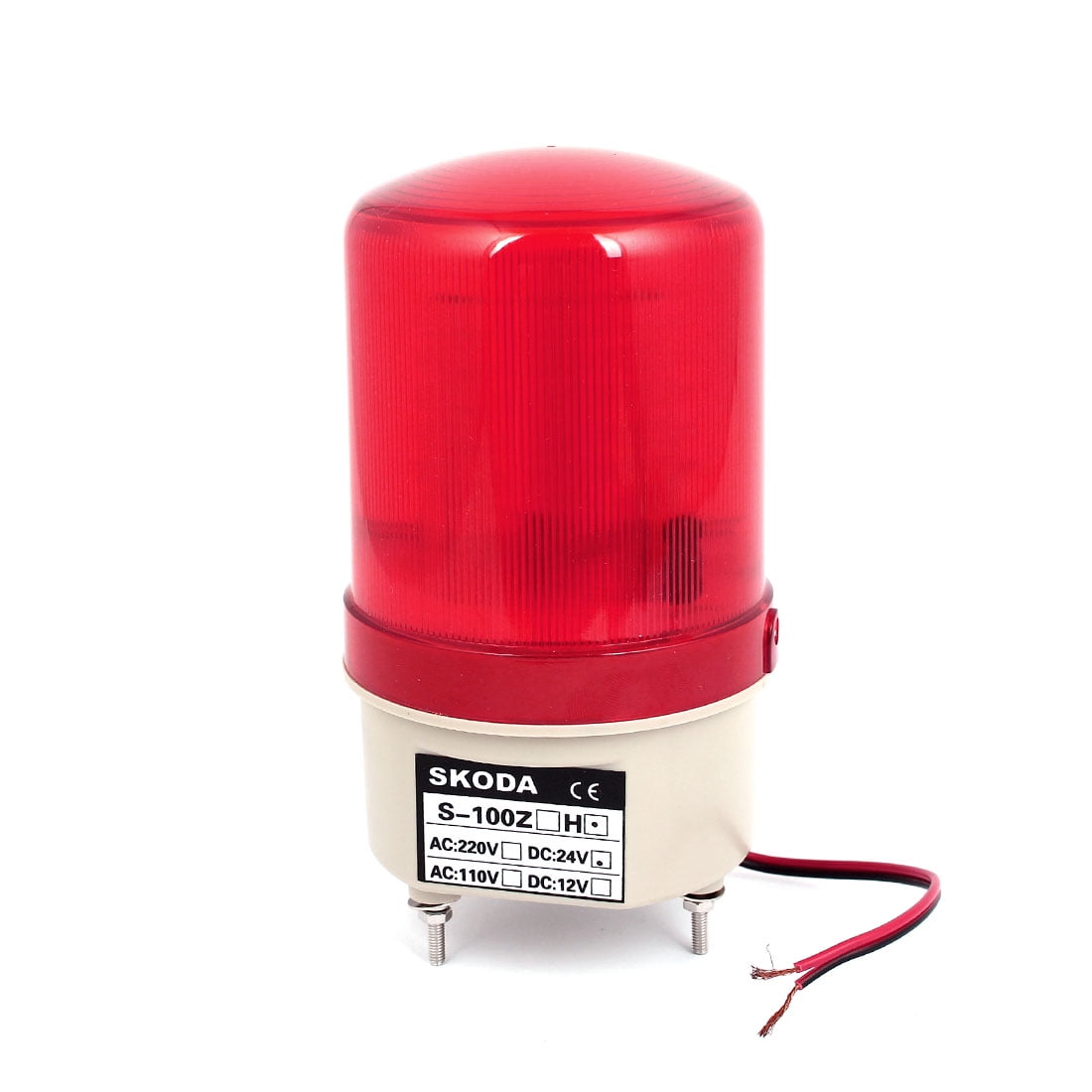 Uxcell DC 24V Red Flashing Light Buzzer Horn Industrial Signal Warning