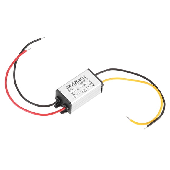 Uxcell DC 24V to DC 12V Power Converter 1A 12W Voltage Step Down IP68 Power Supply